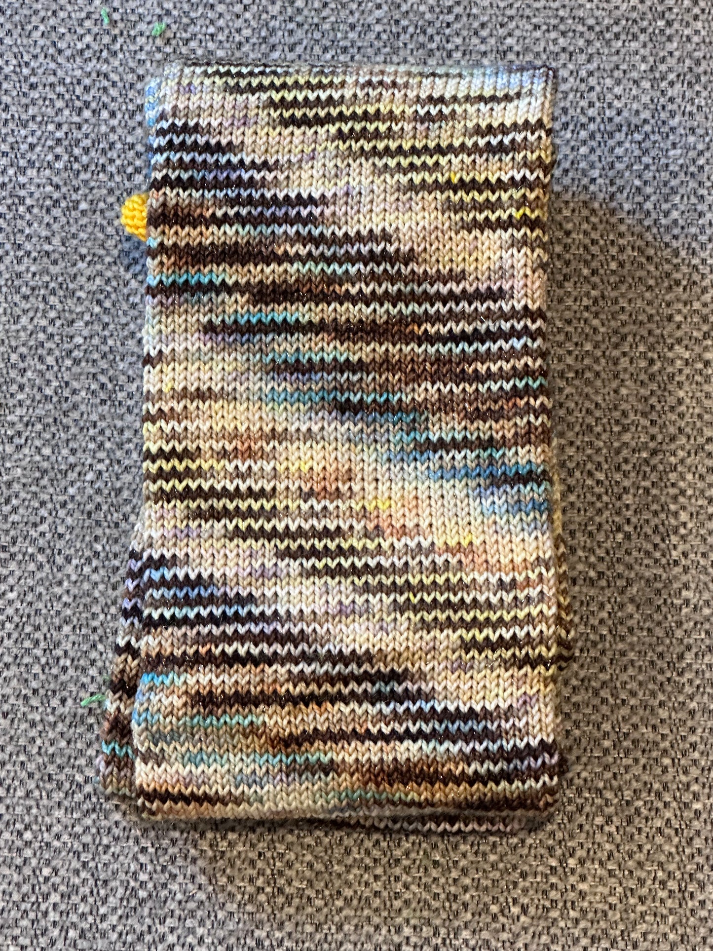 64 Stitch Pre-cranked Sock Tube - Quaere Fibre Sparkle Sock - Mary Margaret