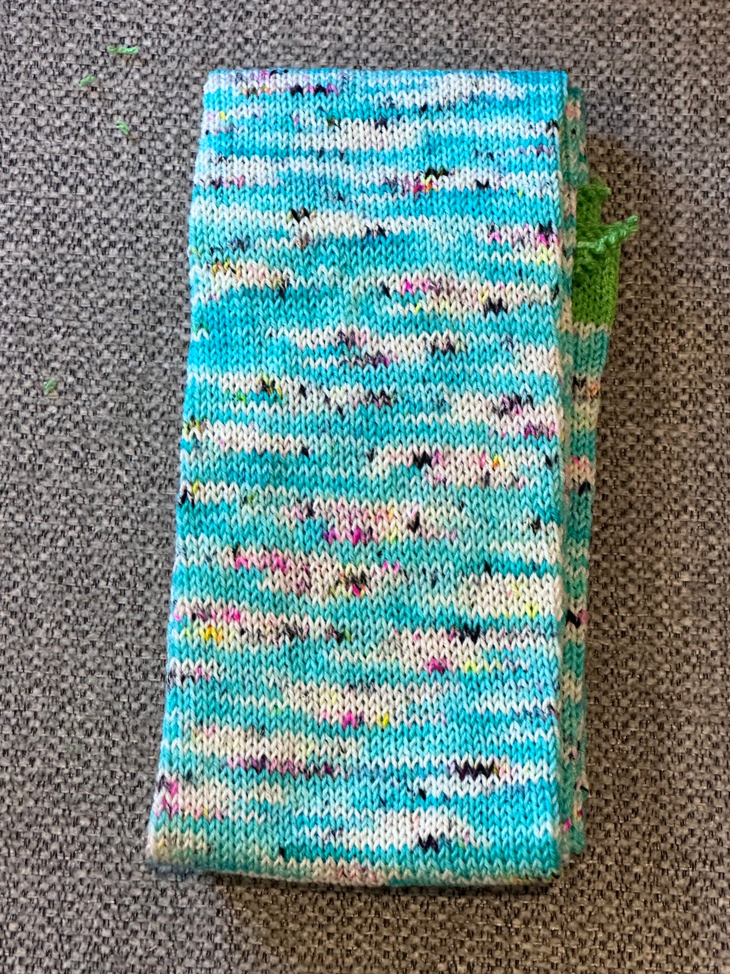 64 Stitch Pre-cranked Sock Tube - Madelinetosh Euro Sock - Hydroponic