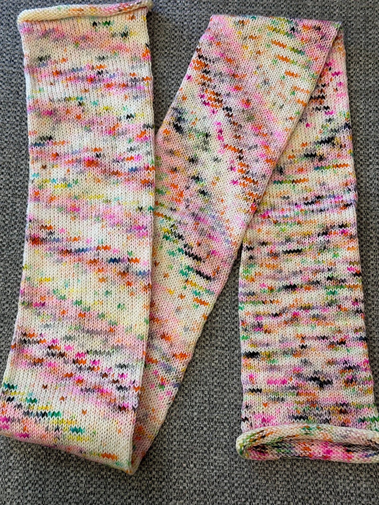 64 Stitch Pre-cranked Sock Tube - Madelinetosh Tosh Sock - Unknown Colorway