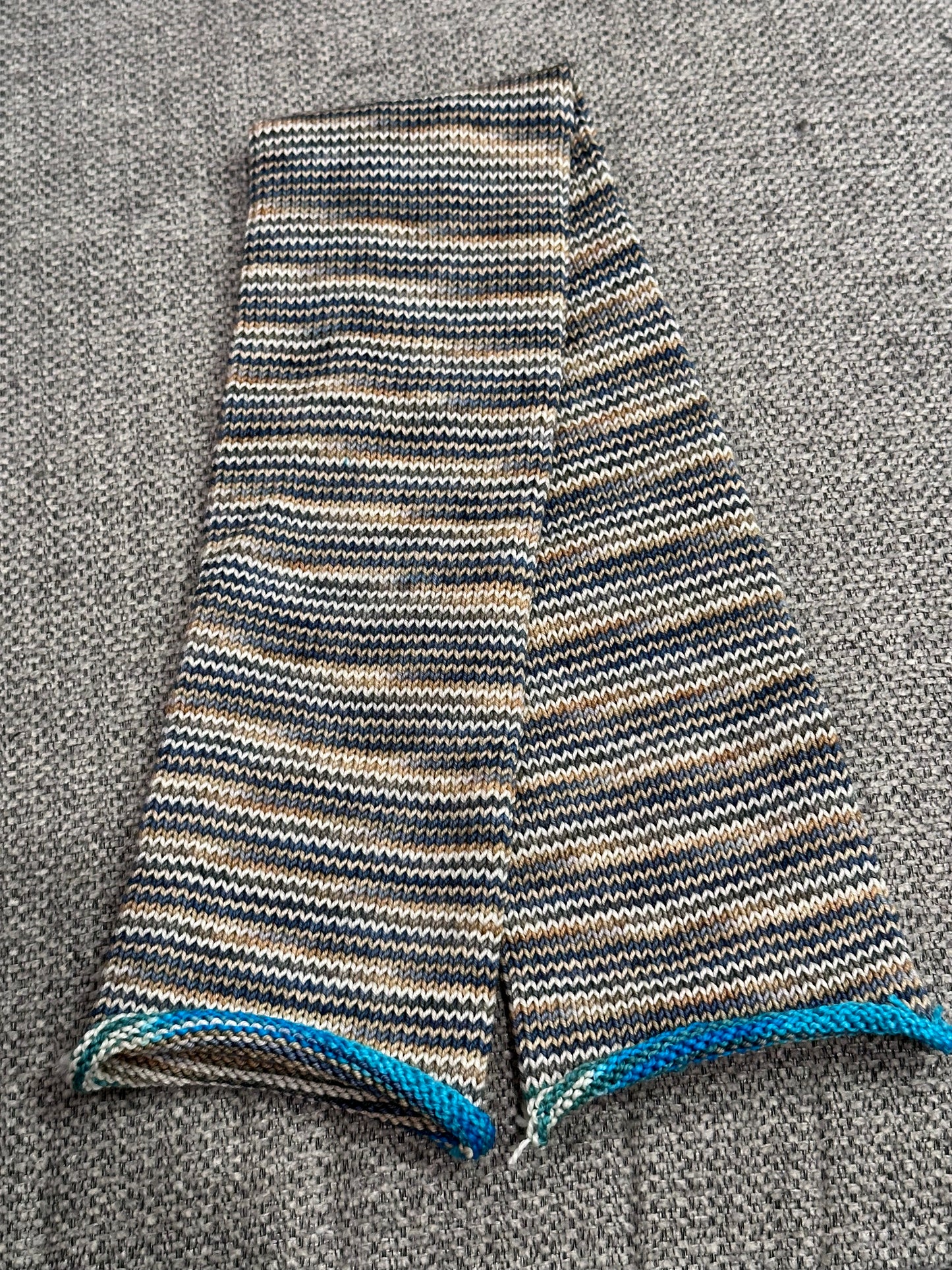 64 Stitch Pre-cranked Sock Tube - Expression Fiber Arts Sincere Sock - Sand & Surf
