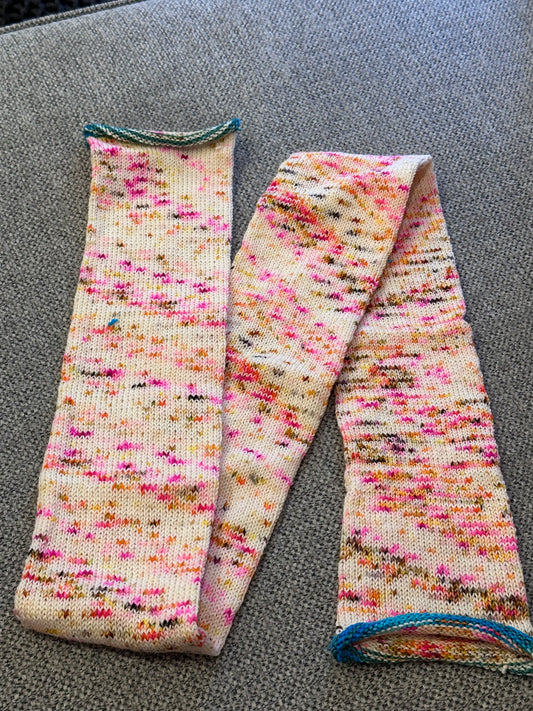 64 Stitch Pre-cranked Sock Tube - Spun Right Round Tough Sock - Unknown Colorway
