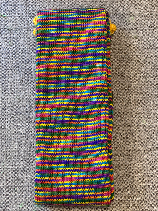 64 Stitch Pre-cranked Sock Tube - Threads by MeganNicole - Rainbow Brite