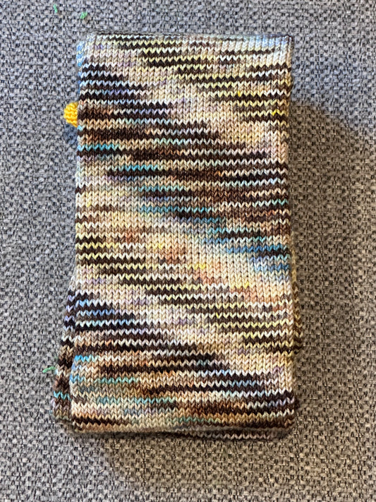 64 Stitch Pre-cranked Sock Tube - Quaere Fibre Sparkle Sock - Mary Margaret