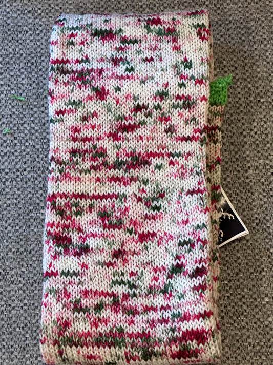 64 Stitch Pre-cranked Sock Tube - Gale’s Art Wonder Sock Yarn - Peppermint Candy
