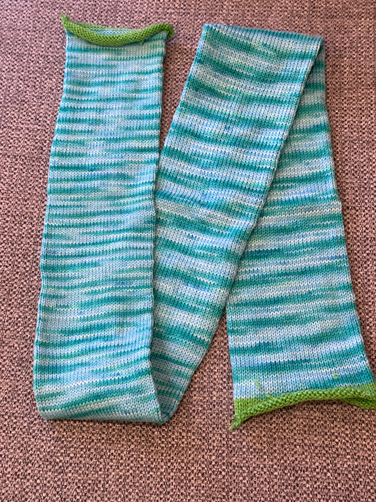 64 Stitch Pre-cranked Sock Tube - Knit Picks Stroll Handpaints - Fishbowl