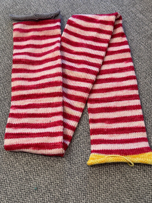 64 Stitch Pre-cranked Sock Tube - Zomari Dyeworks Sock - Valentine’s Day