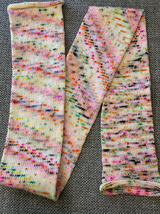 64 Stitch Pre-cranked Sock Tube - Madelinetosh Tosh Sock - Unknown Colorway