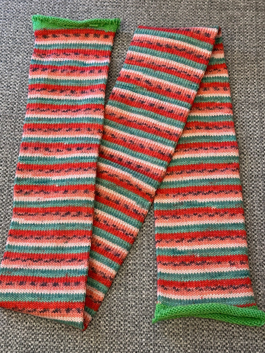 64 Stitch Pre-cranked Sock Tube - Schachenmayr Regia Cotton - Tutti Frutti Watermelon