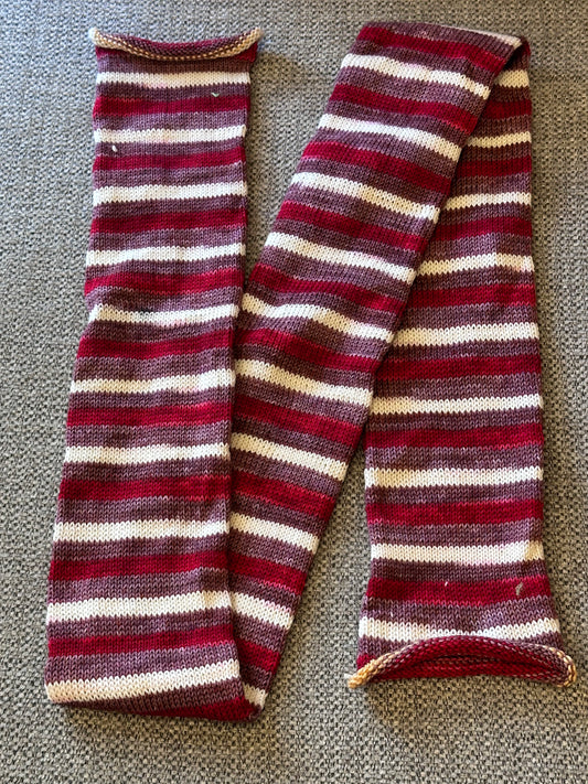 64 Stitch Pre-cranked Sock Tube - Desert Vista Dyeworks Viso - Peppermint Hot Chocolate