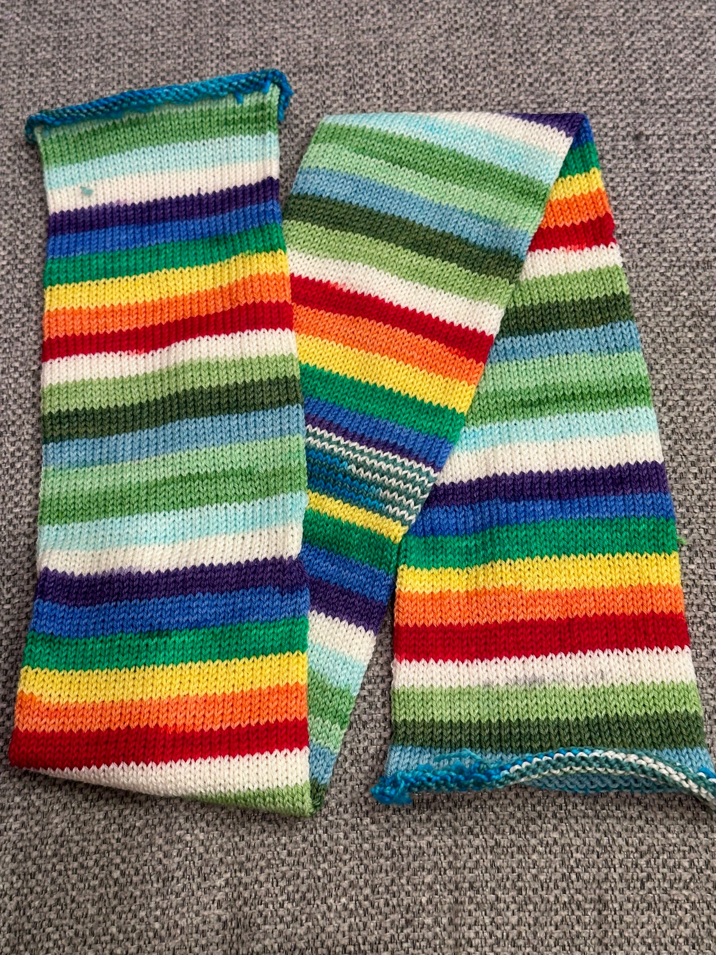 64 Stitch Pre-cranked Sock Tube - Freckled Whimsy - Irish You a Beautiful Rainbow
