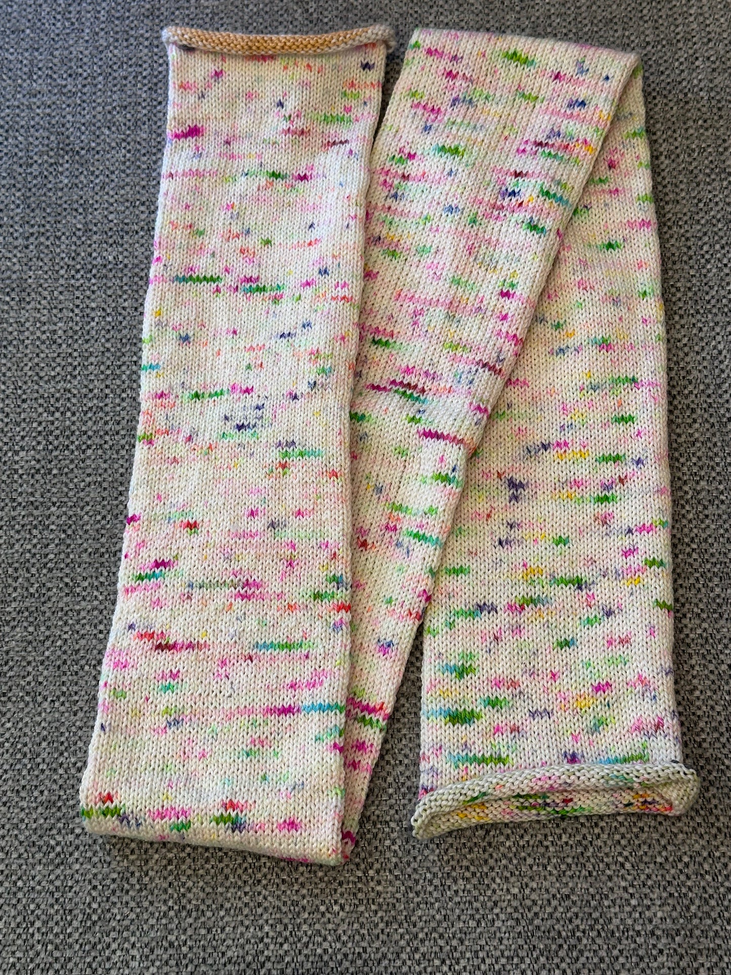 64 Stitch Pre-cranked Sock Tube - Madelinetosh Tosh Sock - Umbrella Sky