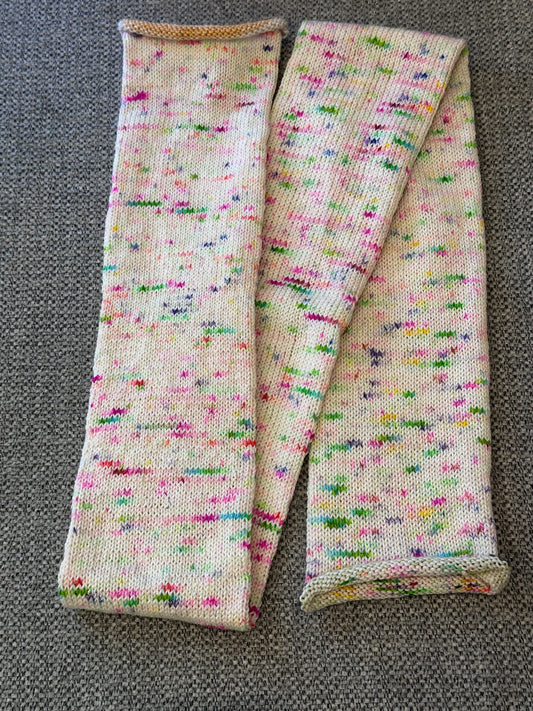 64 Stitch Pre-cranked Sock Tube - Madelinetosh Tosh Sock - Umbrella Sky
