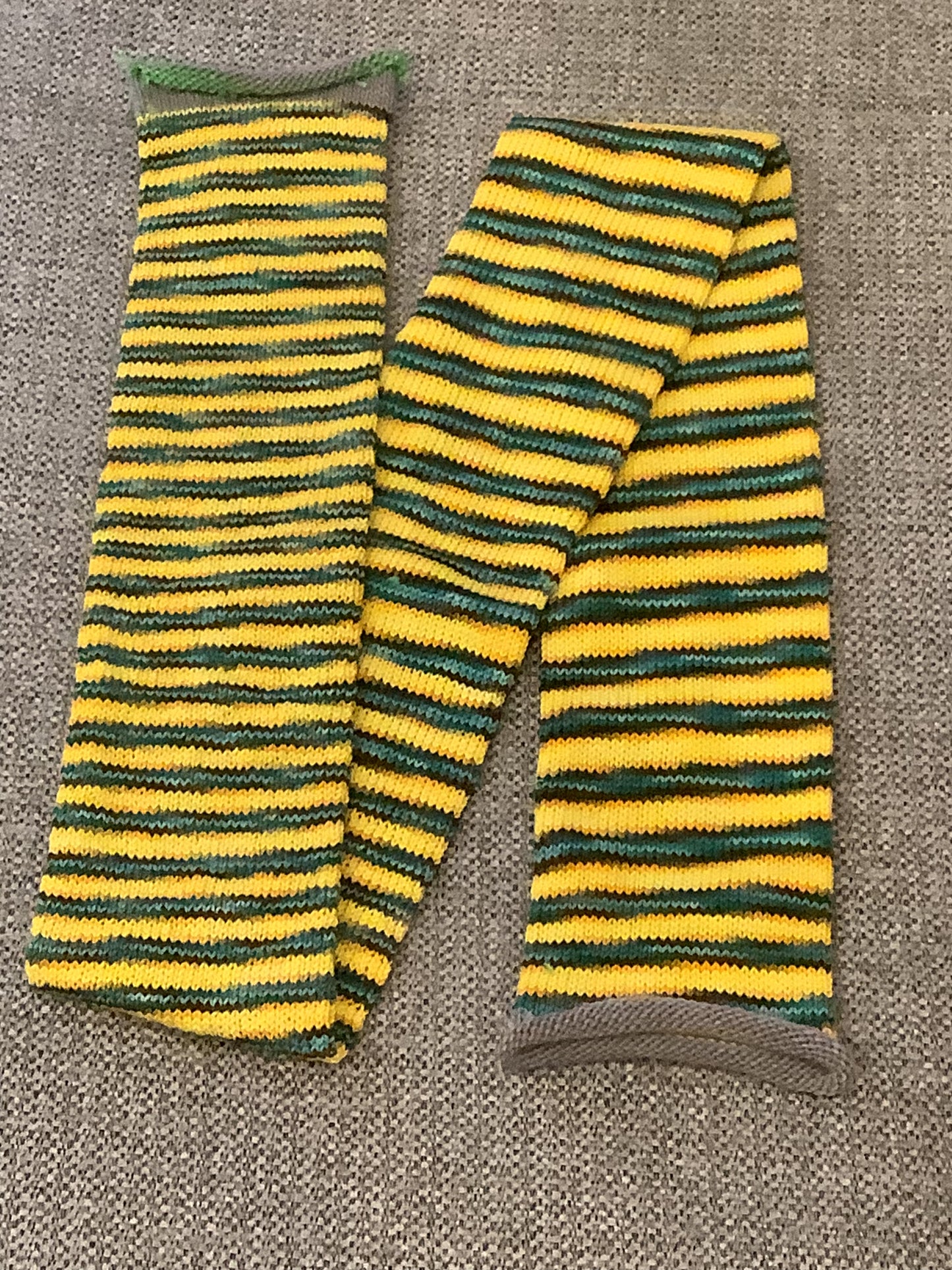 64 Stitch Pre-cranked Sock Tube - Done Roving Yarn - Sunflowers