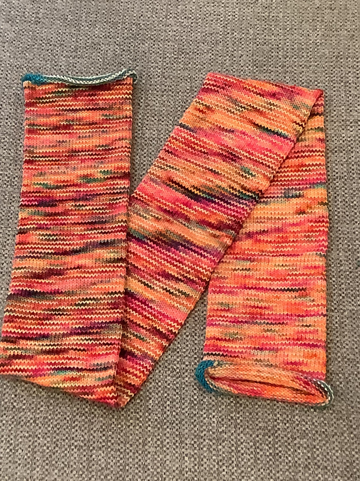 64 Stitch Pre-cranked Sock Tube - Knit Picks Static - Koi Pond